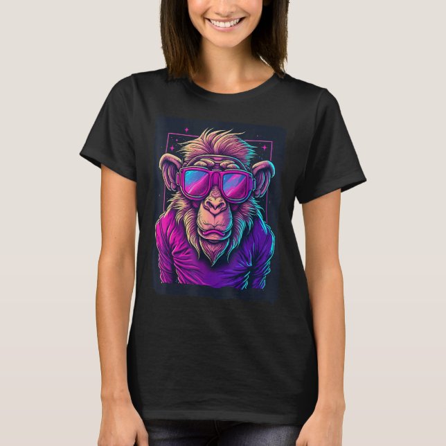 Ape mit Sonnenbrille T-Shirt (Vorderseite)