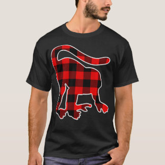 Ape Red Buffalo Karierte Affen Matching PJ Family  T-Shirt
