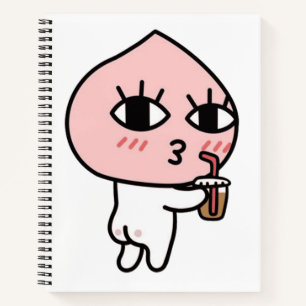 Apeach mit Eiskaffee Notizbuch