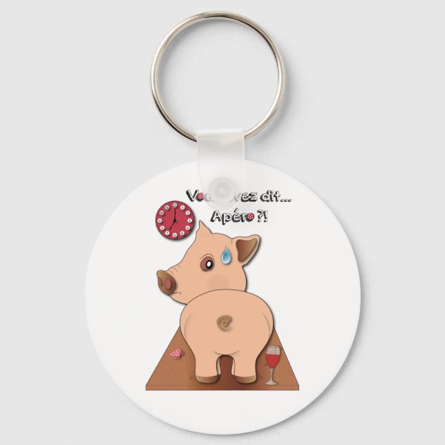 Apéro ! (écrits en noir) schlüsselanhänger (Vorderseite)