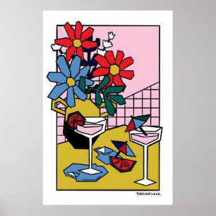 Apero Japanisch Abstrakt Bauhaus Formel Modern Poster
