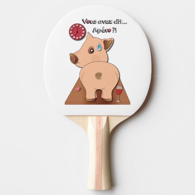 Apéro! (schwarz) tischtennis schläger (Vorderseite)