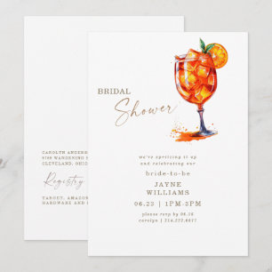 Aperol Bridal Shower mit Spritzern Einladung