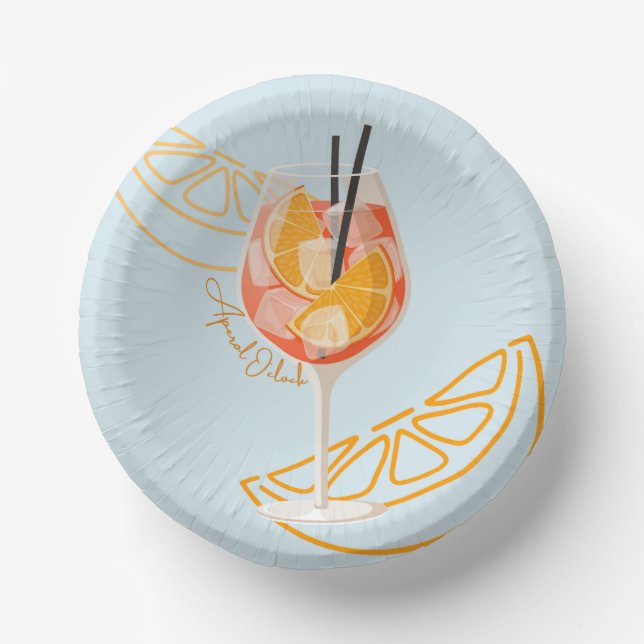 Aperol O'Clock Pappteller (Vorderseite)