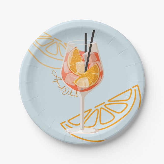 Aperol O'Clock Pappteller (Vorderseite)