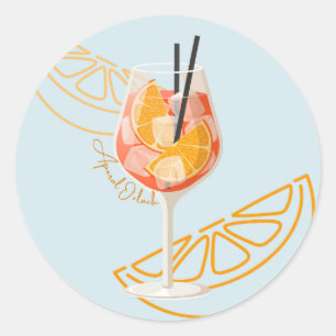 Aperol O'Clock Runder Aufkleber
