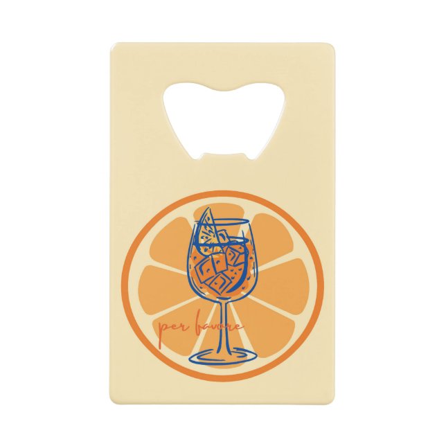 Aperol Per Favore Geldbeutel Flaschenöffner (Vorderseite)