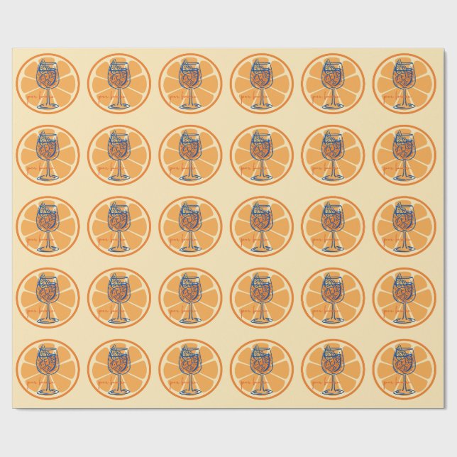 Aperol Per Favore Geschenkpapier (Flach)