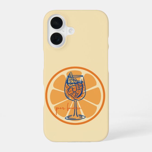Aperol Per Favore iPhone 16 Hülle (Rückseite)