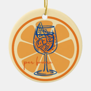 Aperol Per Favore Keramik Ornament