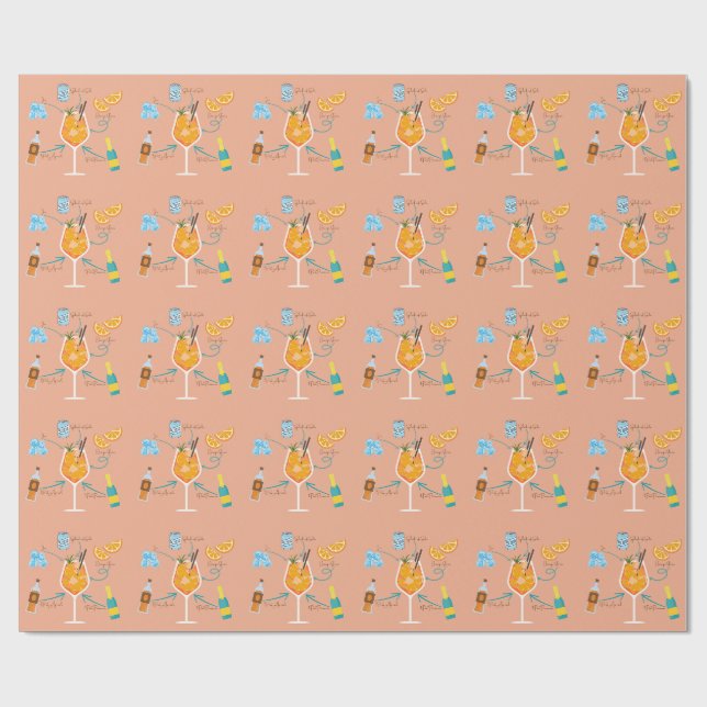 Aperol Rezept Geschenkpapier (Flach)