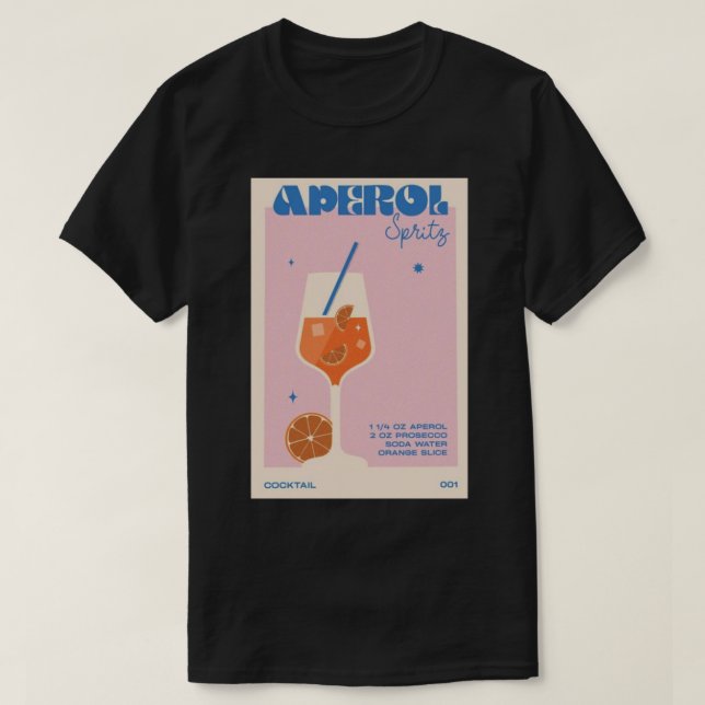 Aperol Sprits Retro T-Shirt (Design vorne)