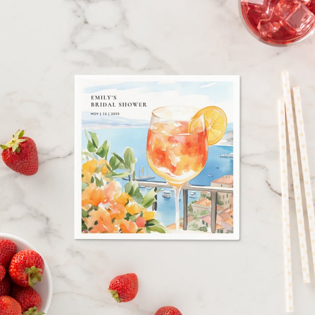 Aperol Spritz Amalfi Brautparty Serviette (Beispiel)
