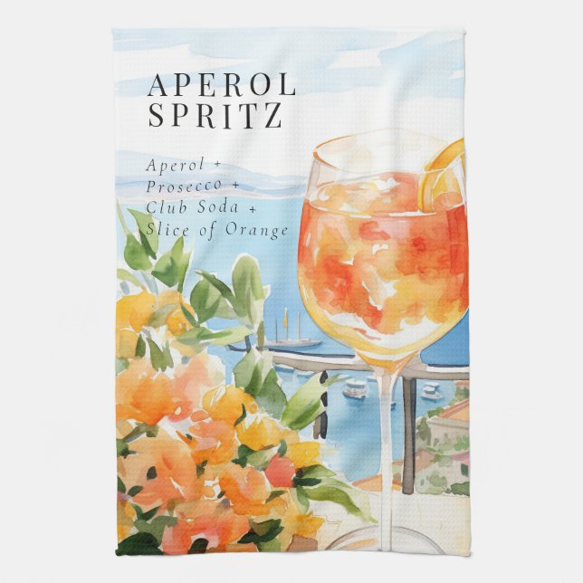 Aperol Spritz Amalfi Italien Teetücher Geschirrtuch (Vertikal)