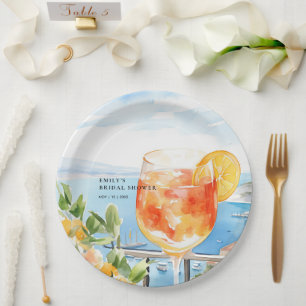 Aperol Spritz Amalfi Junggesellinnenabschied Pappteller