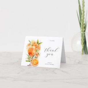 Aperol Spritz Aquarell-Junggesellinnenabschied Dankeskarte
