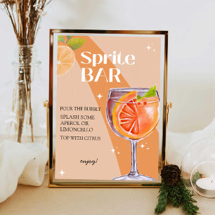 Aperol Spritz Bar Sign, Spritz Cocktail Print Poster