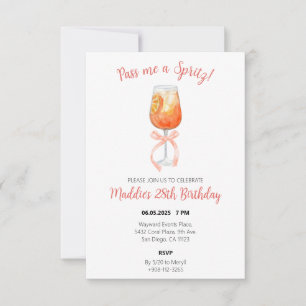 Aperol Spritz Birthday Einladung