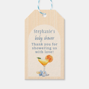 Aperol Spritz Blau Orange Zitrone Junge Babyparty Geschenkanhänger