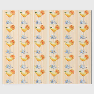 Aperol Spritz Blau Orange Zitrone Junge Babyparty Geschenkpapier