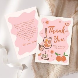 Aperol Spritz Brautparty Danke, Card Dankeskarte