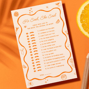 Aperol Spritz Brautparty Who sagte Spiel