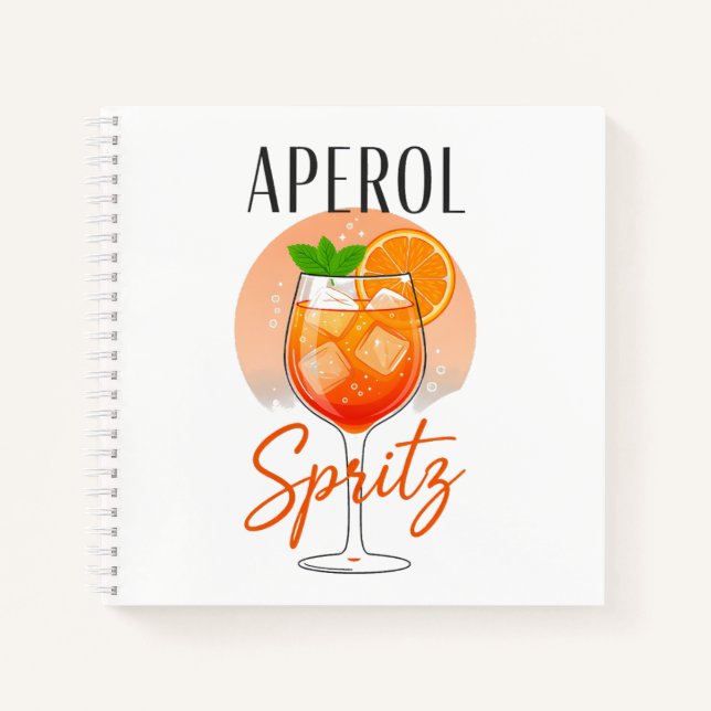 Aperol Spritz Cocktail Design Notizbuch (Vorderseite)