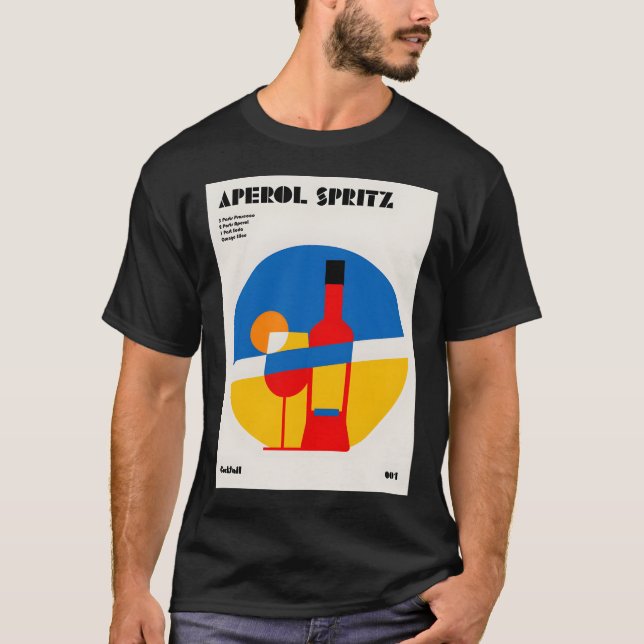 Aperol Spritz Cocktail T-Shirt (Vorderseite)