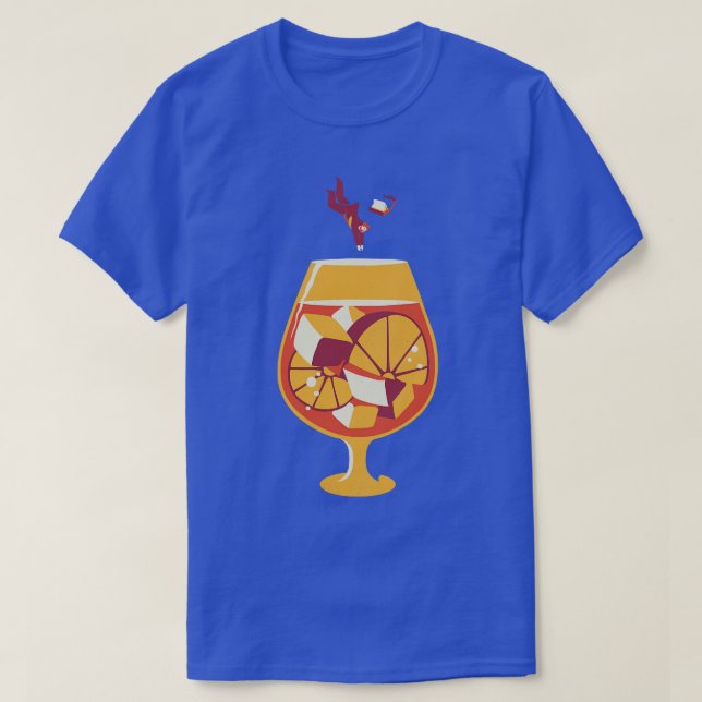 Aperol Spritz Dive im Sommer Design Ceo T-Shirt (Design vorne)