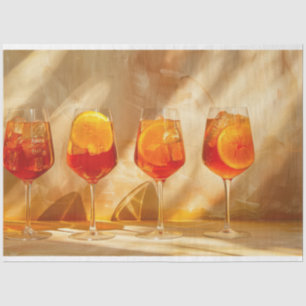 Aperol Spritz Drink Glasses Italien Foto Pattern Seidenpapier