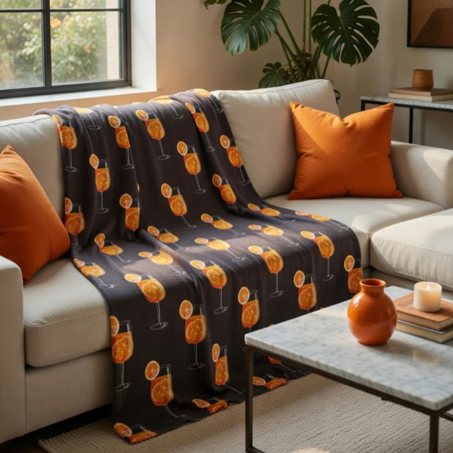 Aperol Spritz Fleece Blanket - Cocktail Vibes (Von Creator hochgeladen)