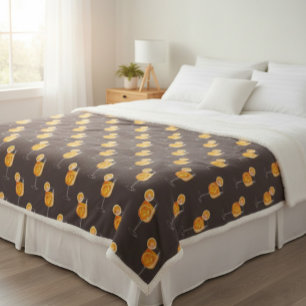 Aperol Spritz Fleece Blanket - Cocktail Vibes Sherpadecke