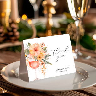 Aperol Spritz Floral Brautparty Dankeskarte