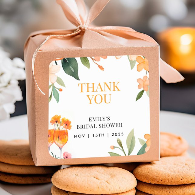 Aperol Spritz Floral Brautparty Sticker (Von Creator hochgeladen)