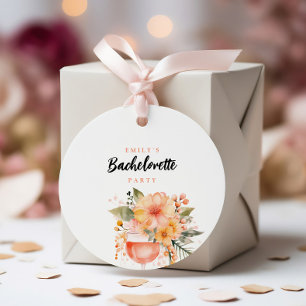 Aperol Spritz Floral Junggeselinnen-Abschied Geschenkanhänger