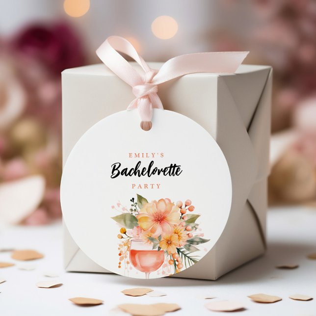 Aperol Spritz Floral Junggeselinnen-Abschied Geschenkanhänger (Von Creator hochgeladen)