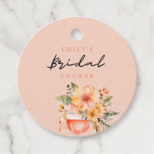 Aperol Spritz Florales Brautjunggesellinnenabschie Geschenkanhänger