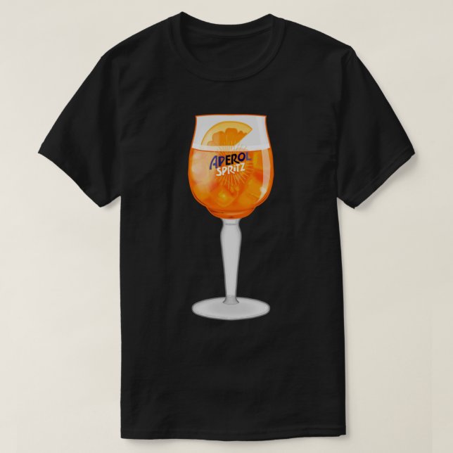 Aperol Spritz in einem Glas T-Shirt (Design vorne)