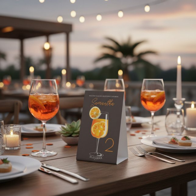 Aperol Spritz Junggeselinnen-Abschied Willkommen Sockelschild (Von Creator hochgeladen)