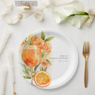 Aperol Spritz Junggesellinnenabschied Pappteller