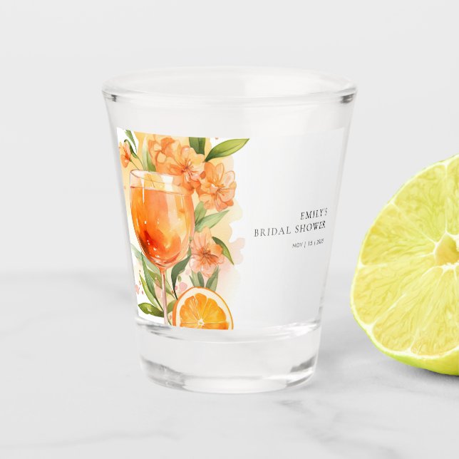 Aperol Spritz Junggesellinnenabschied Schnapsglas (Vorderseite)