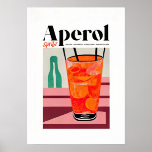 Aperol Spritz Moderne Abstrakte Kunst Poster