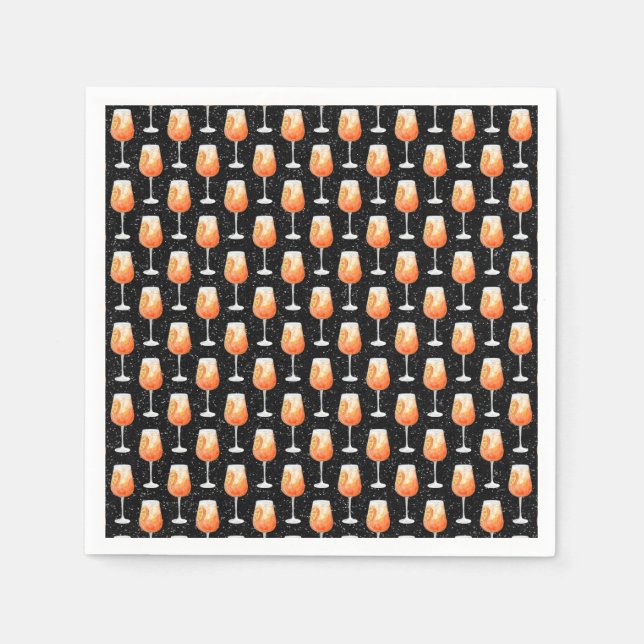 Aperol Spritz Muster Serviette (Vorderseite)