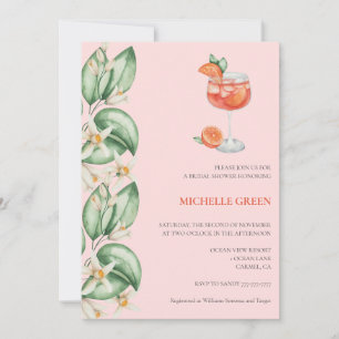 Aperol Spritz Orange Brautparty Einladung
