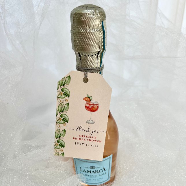 Aperol Spritz Orange Brautparty Geschenkanhänger (Von Creator hochgeladen)