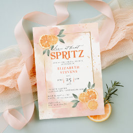 Aperol Spritz Orange Citrus Frame Brautparty Einladung