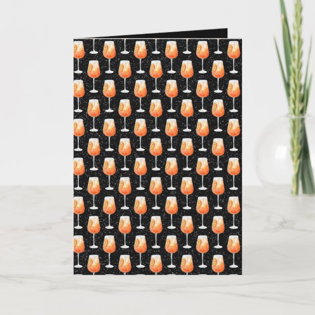 Aperol Spritz Pattern Karte (Vorderseite)