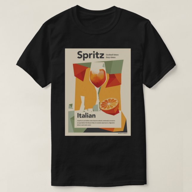Aperol Spritz Poster T-Shirt (Design vorne)