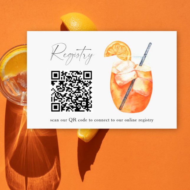 Aperol Spritz QR Brautparty-Registrierung Briefpapier (Von Creator hochgeladen)