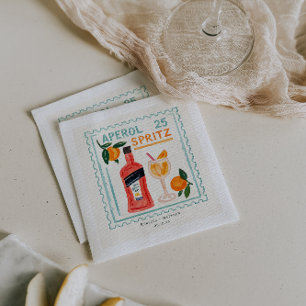 Aperol Spritz Stempel Italienische Hochzeitsbar Serviette